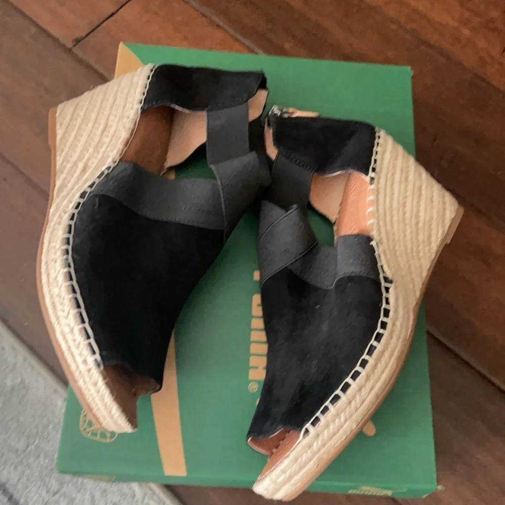 Gentle souls signature espadrille cross elastic wedge #19